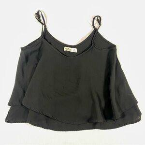 Hollister Black Layered Camisole Tank Top Size S Adjustable Straps